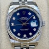 Rolex Datejust 36 Blue Diamond Dial Super Jubilee 18K White Gold Ref 116234 2016 - 2