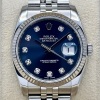 Rolex Datejust 36 Blue Diamond Dial Super Jubilee 18K White Gold Ref 116234 2016 - 3