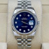 Rolex Datejust 36 Blue Diamond Dial Super Jubilee 18K White Gold Ref 116234 2016 - 4