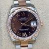 Rolex Datejust 31 Factory Diamond Bezel Chocolate Diamond Dial Ref 178341 - 2