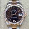 Rolex Datejust 31 Factory Diamond Bezel Chocolate Diamond Dial Ref 178341 - 3