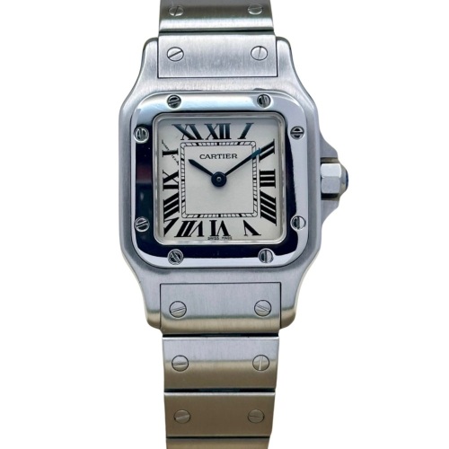 Cartier Santos Galb&eacute;e Small White Romans