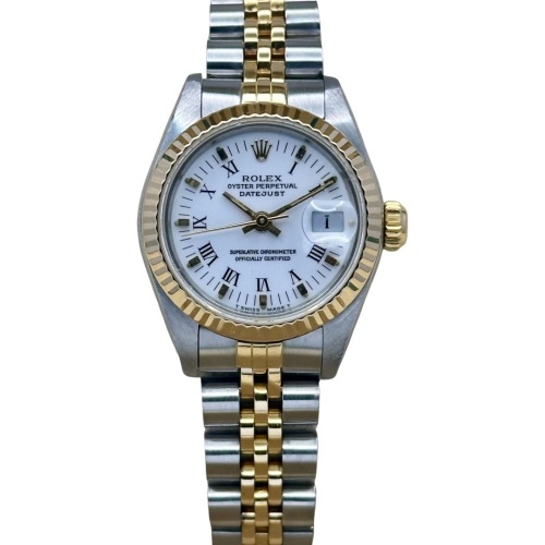 Rolex Lady-Datejust 26 White Buckley Dial Ref 69173