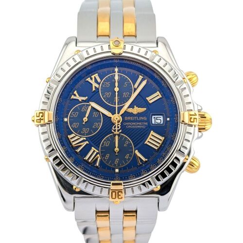 Breitling B13355 Two Tone Crosswind Blue Roman Dial 43mm ~2000s Box & COSC