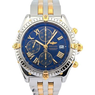 Breitling B13355 Two Tone Crosswind Blue Roman Dial 43mm ~2000s Box & COSC