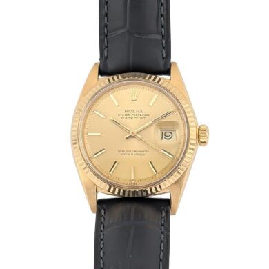 Rolex 1601 Datejust 18k Yellow Gold 36mm 1969 Box & COA