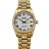 Rolex Datejust 31 White Romans Dial 18K Yellow Gold Presidential