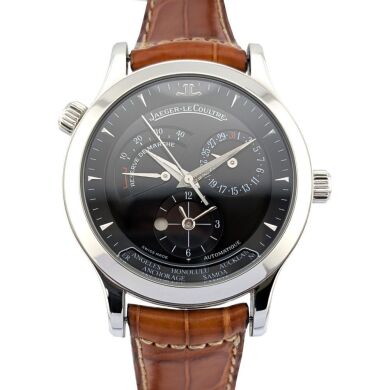 Jaeger-LeCoultre 142.8.92 Master Geographic Black Dial 38mm 2000s Box & Papers