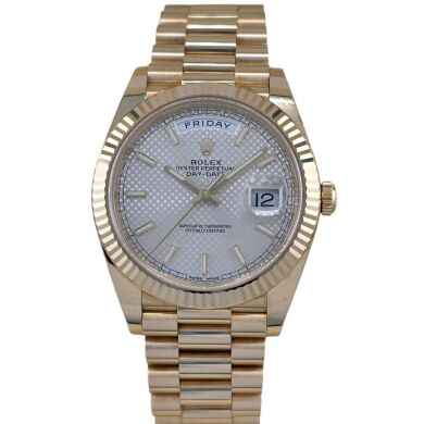 Rolex Day-Date 40 228238 Silver Motif Dial