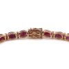 "Wholesaler Closing Down Must Be Sold" 14K Rose Gold, Ruby and Diamond, Line Bracelet - 7