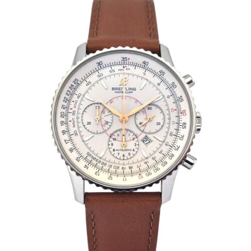 Breitling A41370 Montbrillant Silver Dial 38mm 2010 Service Pouch & Booklets