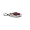 "Wholesaler Closing Down Must Be Sold" 14K White Gold, Ruby and Diamond, Halo Pendant - 3