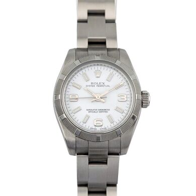Rolex 176210 Oyster Perpetual 26 White Dial 26mm 2008 Box & Papers