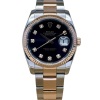 Rolex Datejust 36 Black Diamond Dial 18K Rose Gold Ref 116231