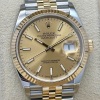 Rolex Datejust 36 Champagne Dial 18K Yellow Gold Ref 126233 2021 - 2