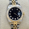 Rolex Lady-Datejust 26 Black Anniversary Diamond Dial Ref 179173G 18K Yellow Gold - 2