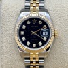 Rolex Lady-Datejust 26 Black Anniversary Diamond Dial Ref 179173G 18K Yellow Gold - 3