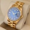 Rolex 18038A Day-Date Blue Vignette Diamond Dial 36mm 1988 Box & Booklets - 4