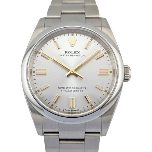 Rolex 126000 Oyster Perpetual Sunburst Silver Dial 36mm 2023 Box & Papers