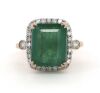 "Wholesaler Closing Down Must Be Sold" 14K Rose Gold, 7.31ct Emerald and Diamond, Halo Ring