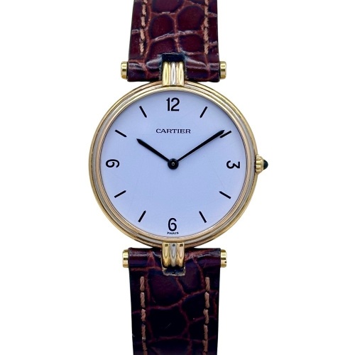 Cartier Vendome Trinity White Dial 18K Gold Ref 81003