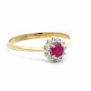 Ruby and Diamond set ring in 9ct Yellow Gold - 2