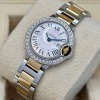 Cartier Ballon Bleu White Romans Diamond Bezel 18K Yellow Gold Ref 3009 - 5