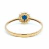 Blue Sapphire and Diamond Ring in 9K Yellow Gold - 4