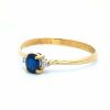 Blue Sapphire and Diamond Ring in 9K Yellow Gold - 3