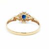 Blue Sapphire and Diamond Ring in 18K Yellow Gold - 4