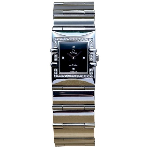 Omega Quadra Constellation Factory Diamond Bezel Black Diamond Dial Ref 1528.46.00 2000
