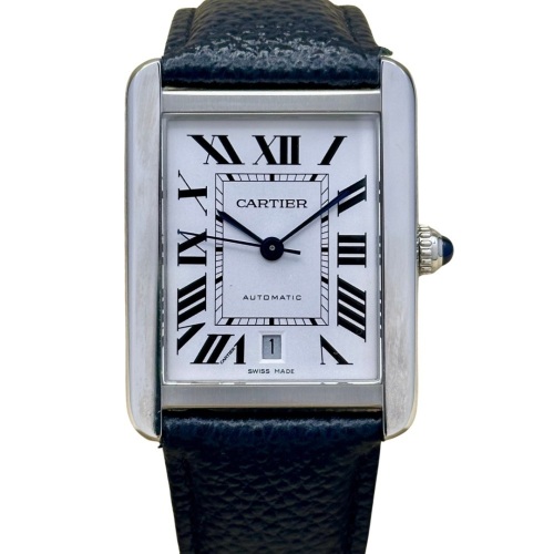 Cartier Tank Solo XL Automatic White Romans Ref W5200027 2016