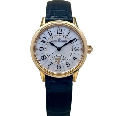 JLC Rendez-Vous 18K Rose Gold Mother of Pearl Diamond Dial Ref Q3462491
