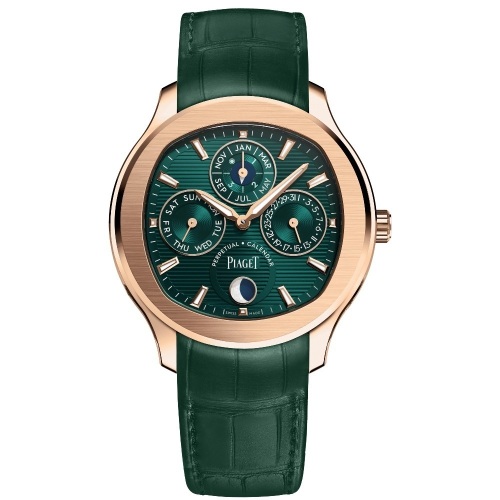Piaget Polo Perpetual Calendar Ultra-Thin Green Dial 18K Rose Gold