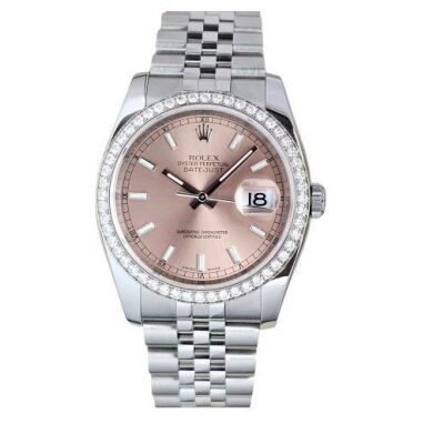 Rolex Datejust 36 Factory Diamond Pink Dial 116244