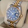 Rolex 16233G Datejust 36 Blue Vignette Diamond Dial 36mm 1995 W-Serial - 5