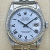 Rolex Datejust 36 18K White Gold Bezel Ref 1601 White Buckley Romans Dial 1968 - 2
