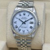 Rolex Datejust 36 18K White Gold Bezel Ref 1601 White Buckley Romans Dial 1968 - 5
