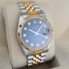 Rolex 16233G Datejust 36 Blue Vignette Diamond Dial 36mm - 2