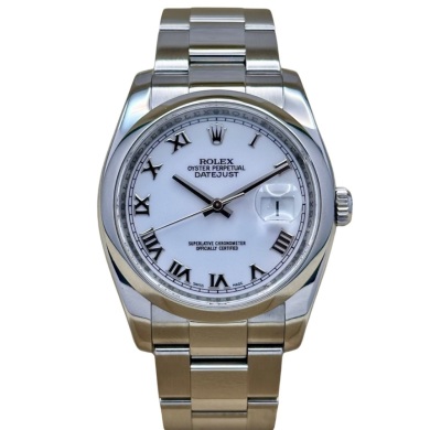Rolex Datejust 36 White Romans Ref 116200 2007