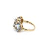 "WHOLESALER CLOSING DOWN MUST BE SOLD" 14K Yellow Gold, Aquamarine and Diamond, Halo Trilogy Ring - 3