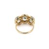 "WHOLESALER CLOSING DOWN MUST BE SOLD" 14K Yellow Gold, Aquamarine and Diamond, Halo Trilogy Ring - 4