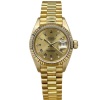 Rolex Lady-Datejust 26 Champagne Diamond 18K Yellow Gold President Ref 69178
