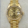 Rolex Lady-Datejust 26 Champagne Diamond 18K Yellow Gold President Ref 69178 - 3
