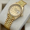 Rolex Lady-Datejust 26 Champagne Diamond 18K Yellow Gold President Ref 69178 - 6
