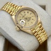 Rolex Lady-Datejust 26 Champagne Diamond 18K Yellow Gold President Ref 69178 - 7