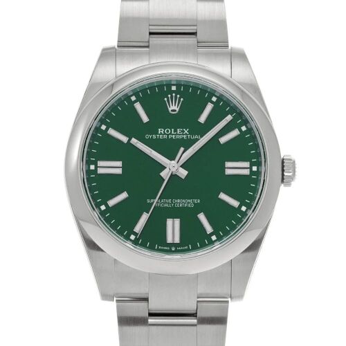 Rolex 124300 Oyster Perpetual 41 Green Dial 41mm 2025 Box & Papers