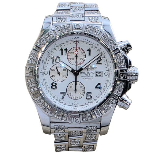 Breitling Super Avenger A13370 48mm Custom Diamond Masterpiece