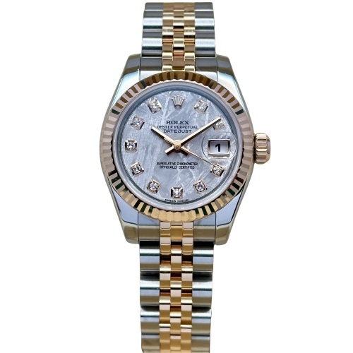 Rolex Lady-Datejust 26 Meteorite Diamond Dial 18K Rose Gold Ref 179171
