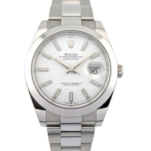 Rolex 126300 Datejust 41 White Dial 41mm 2020 Box & Papers